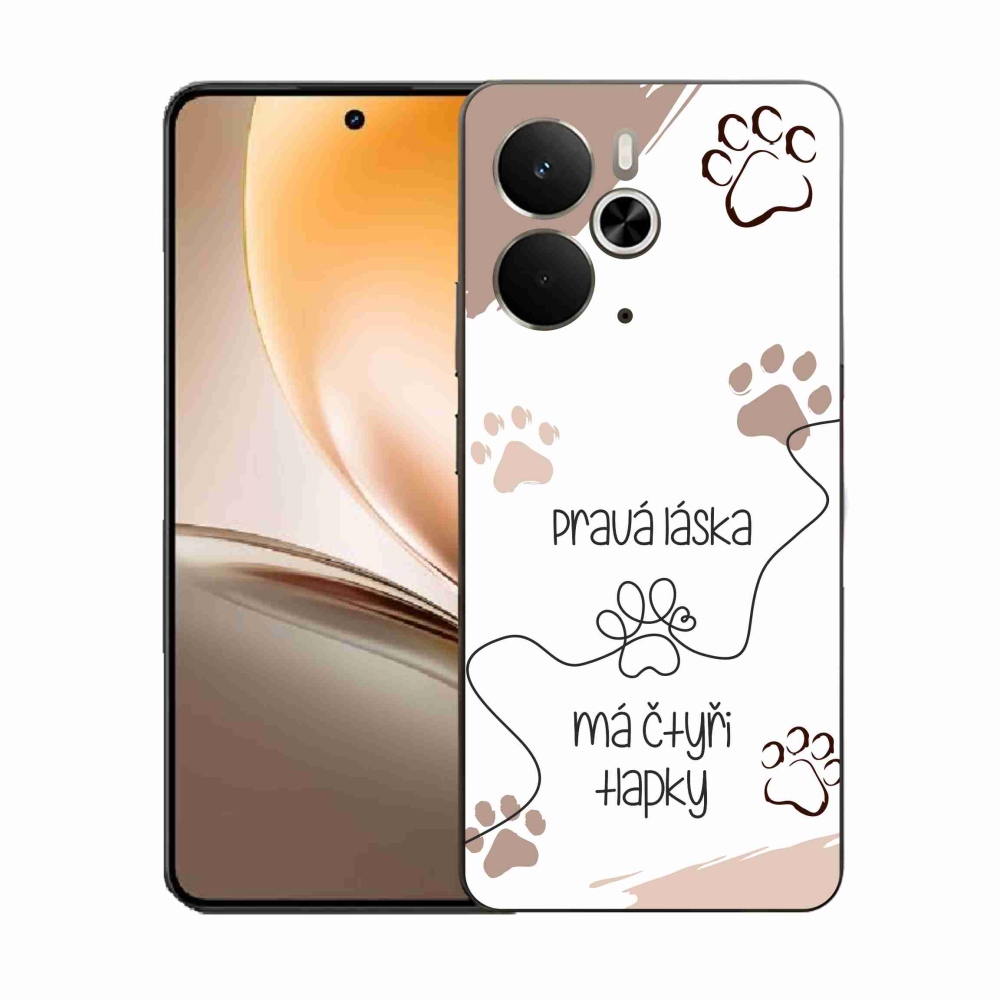 Gelový kryt mmCase na Realme 14 5G - psí motiv 1 bílé pozadí