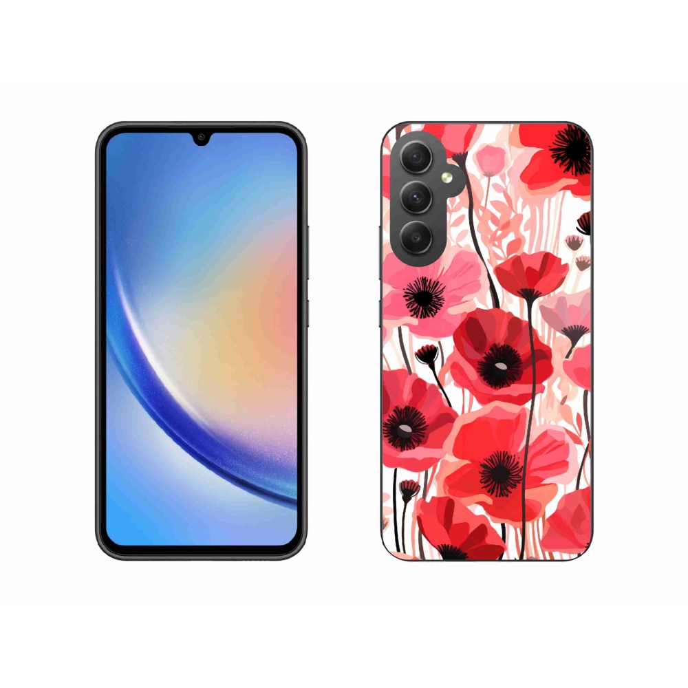 Gelový kryt mmCase na Samsung Galaxy A34 5G - vlčí mák 1