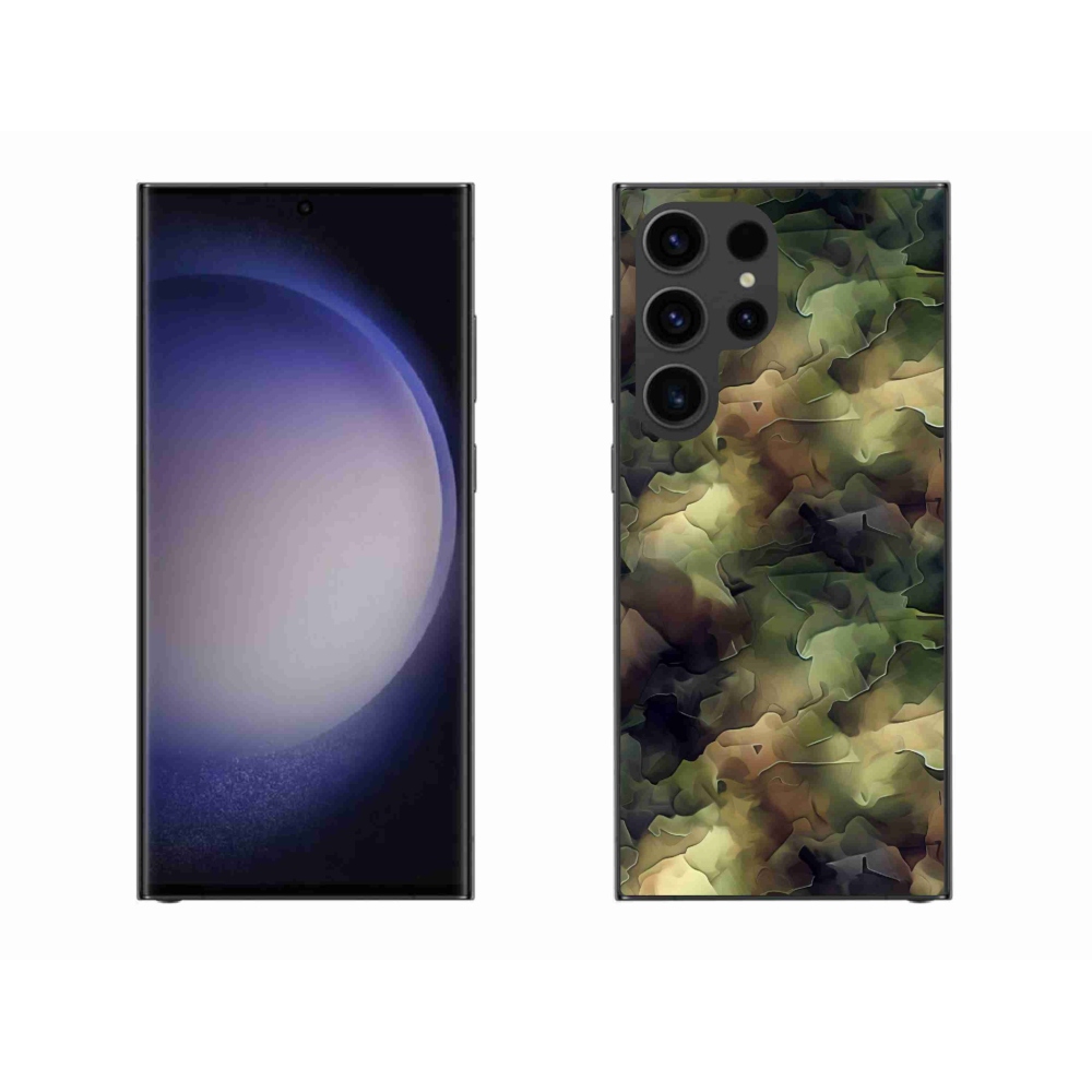 Gelový kryt mmCase na Samsung Galaxy S23 Ultra 5G - maskáčový vzor 10