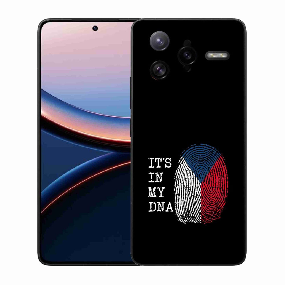 Gelový kryt mmCase na Xiaomi Poco F7 Ultra - vlajka otisk prstu černé pozadí