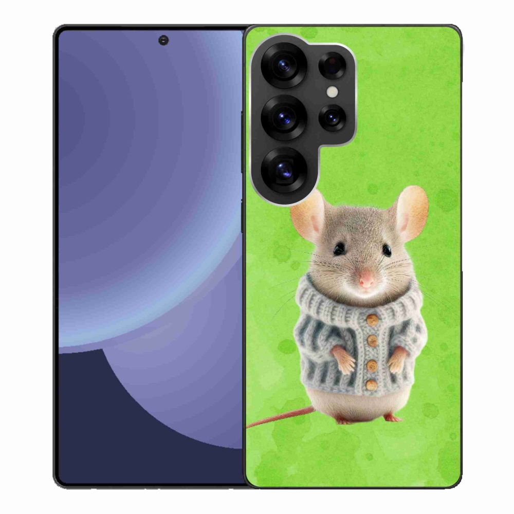 Gelový kryt mmCase na Samsung Galaxy S25 Ultra - myška ve svetru