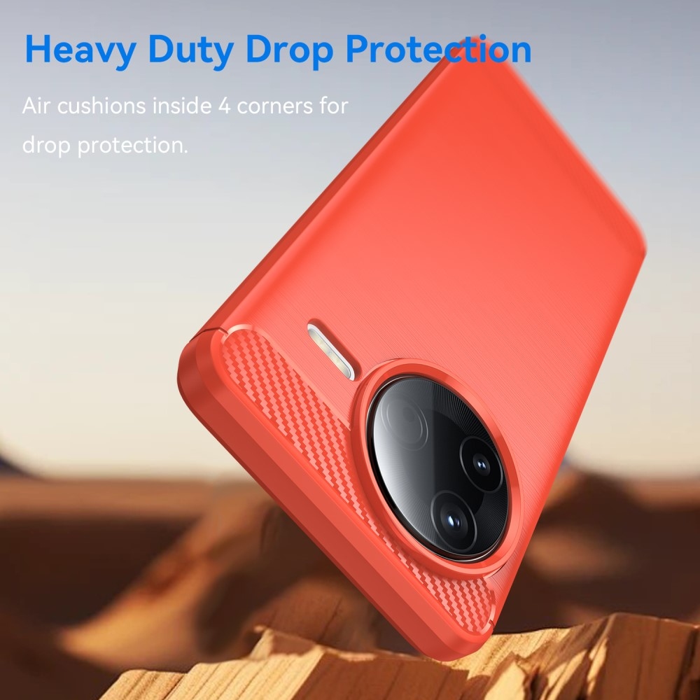 Carbon odolný gelový obal na Xiaomi Poco F7 Pro - červený