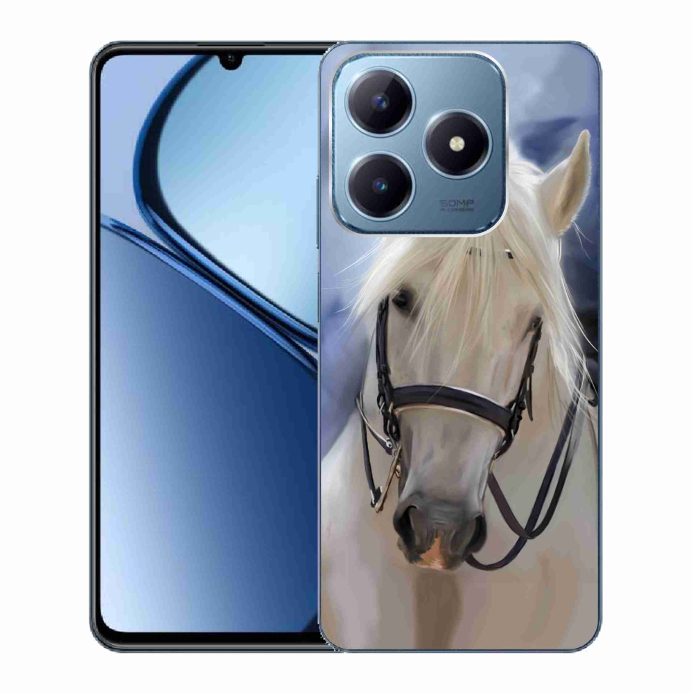 Gelový kryt mmCase na Realme C63 - bílý kůň