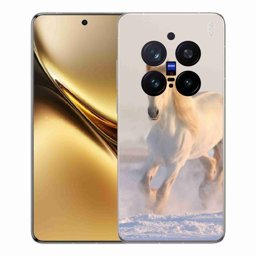 Gelový kryt mmCase na Vivo X200 Pro 5G - kůň ve sněhu