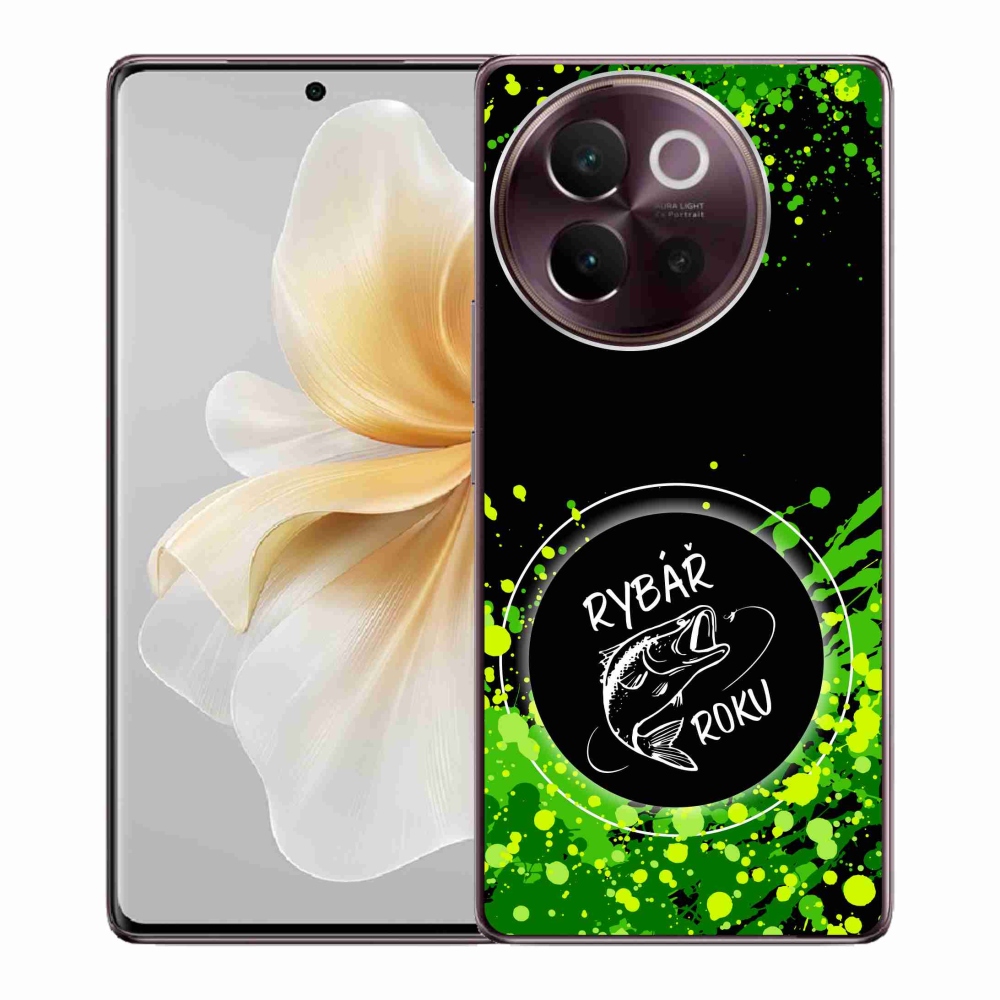 Gelový kryt mmCase na Vivo V40 Lite 5G - rybář roku černé pozadí