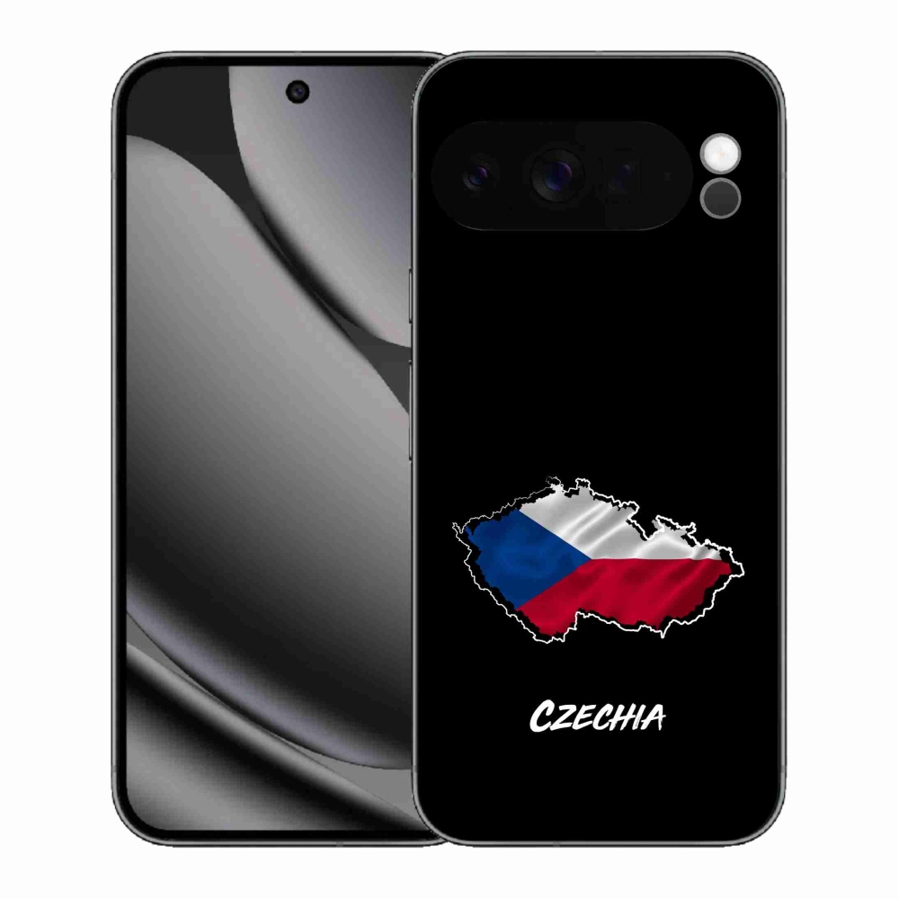 Gelový kryt mmCase na Google Pixel 10 Pro XL - Czechia černé pozadí