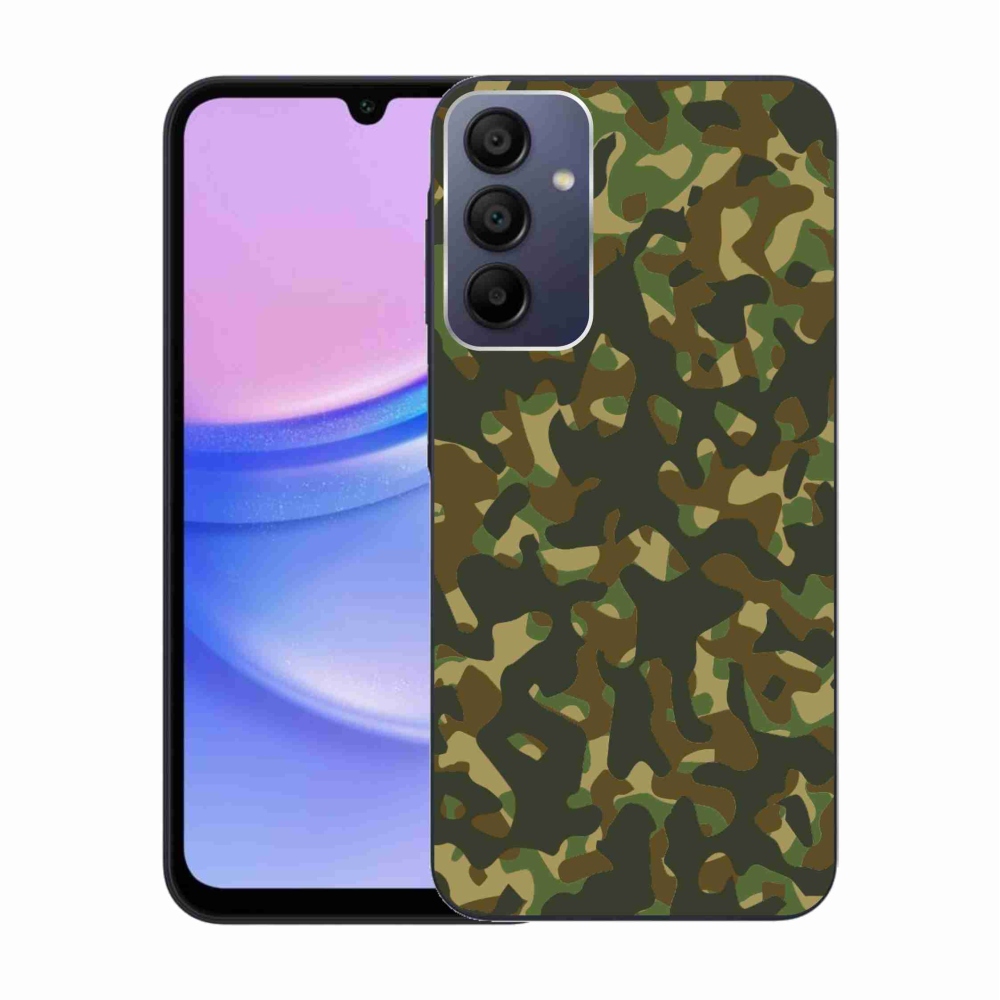 Gelový kryt mmCase na Samsung Galaxy A15 4G/5G - maskáčový vzor 1
