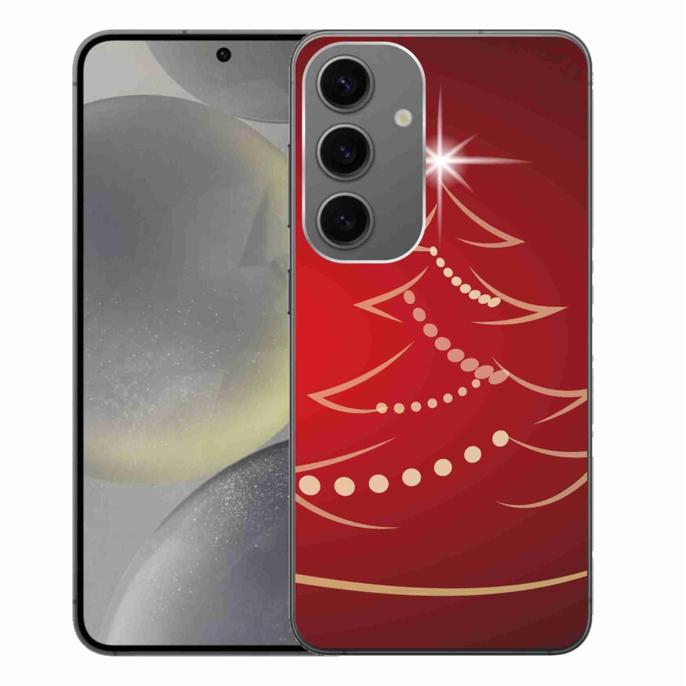 Gelový kryt mmCase na Samsung Galaxy S24+ - kreslený vánoční stromek