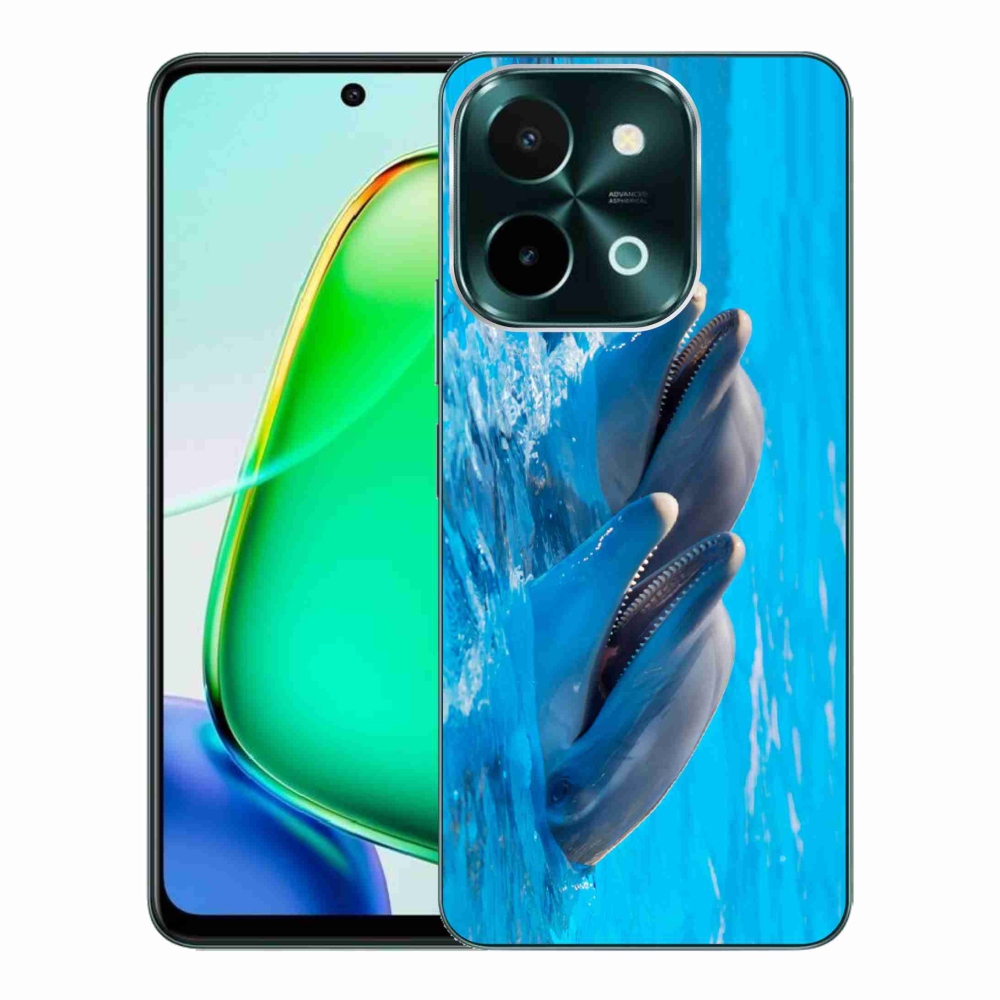 Gelový kryt mmCase na Vivo Y28 - delfíni