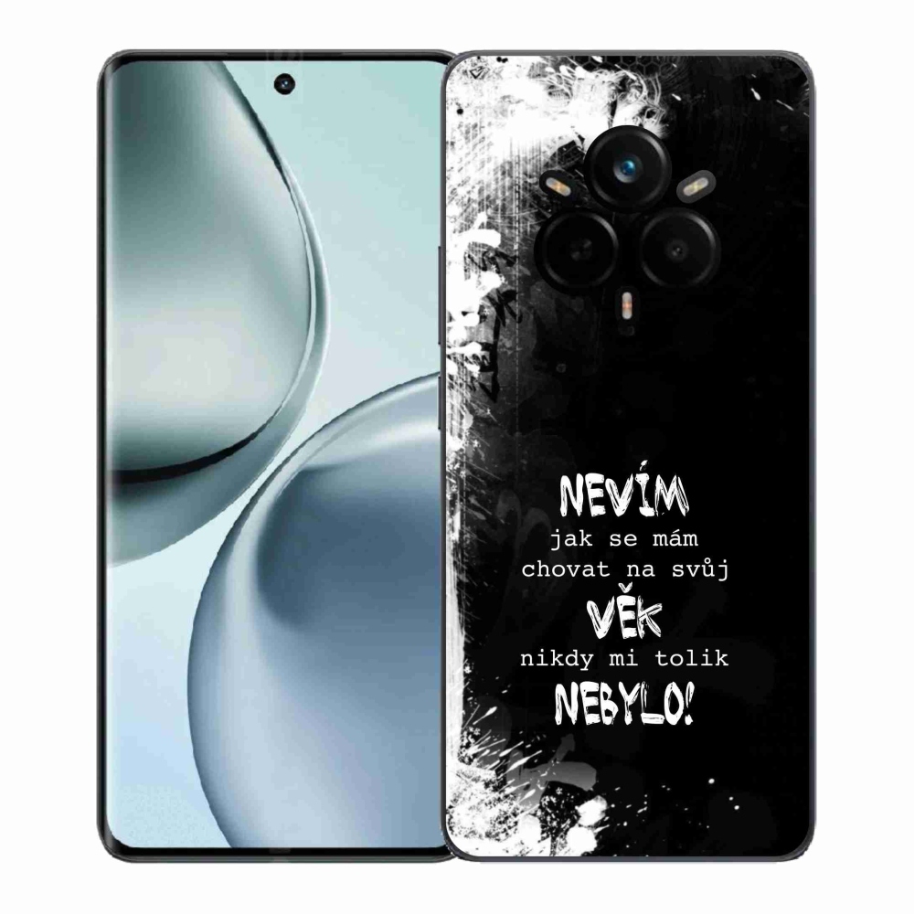 Gelový kryt mmCase na Realme 14 Pro+ 5G - vtipný text 14 černé pozadí