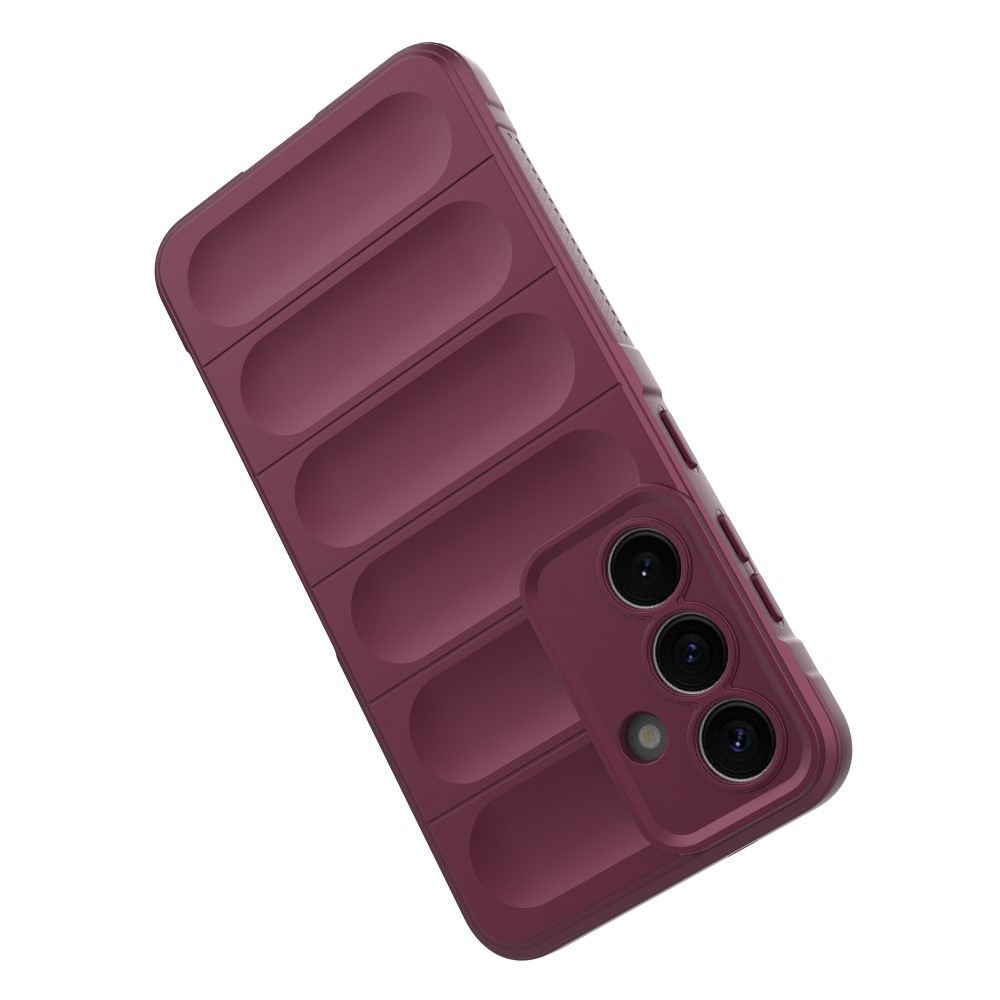 Rugg odolný gelový obal na Samsung Galaxy S25 - vínový