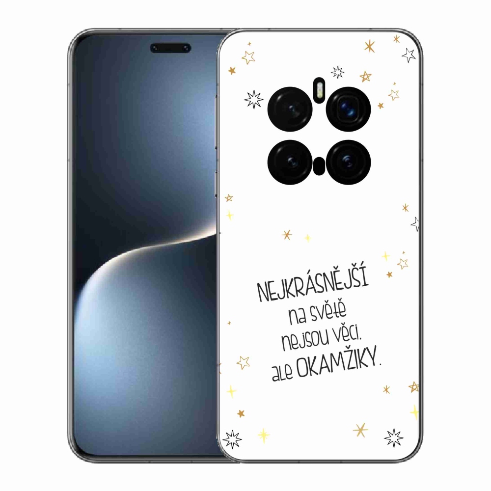 Gelový kryt mmCase na Honor Magic 7 Pro 5G - citát 4 bílé pozadí