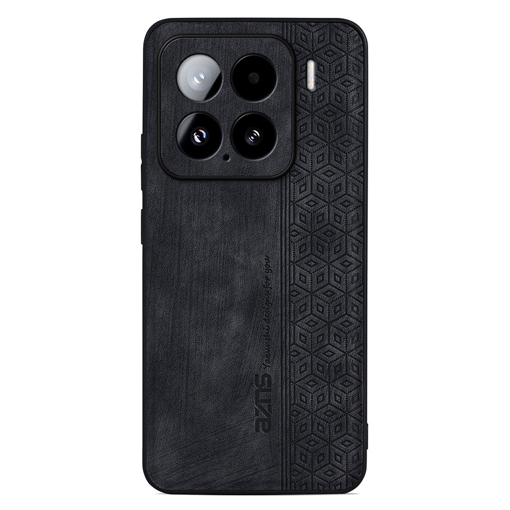 AZNS gelový obal potažený PU kůží pro mobil Xiaomi 15 - černý