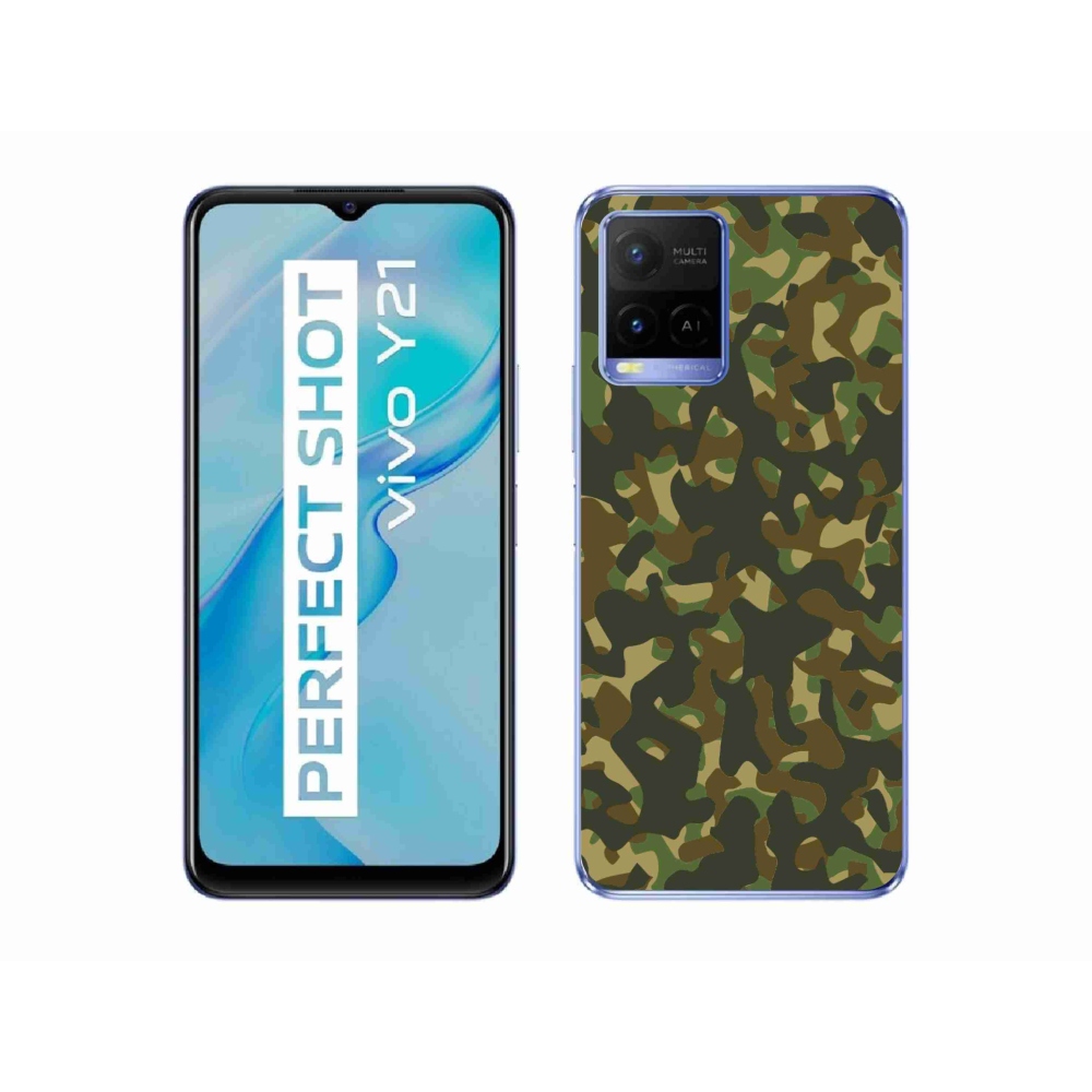 Gelový kryt mmCase na Vivo Y21/Y21s/Y33s - maskáčový vzor 1