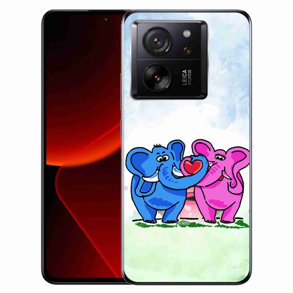 Gelový kryt mmCase na Xiaomi 13T/13T Pro - zamilovaní sloni