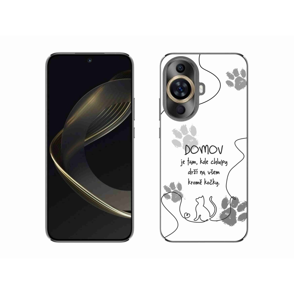 Gelový kryt mmCase na Huawei Nova 11 - kočičí motiv bílé pozadí