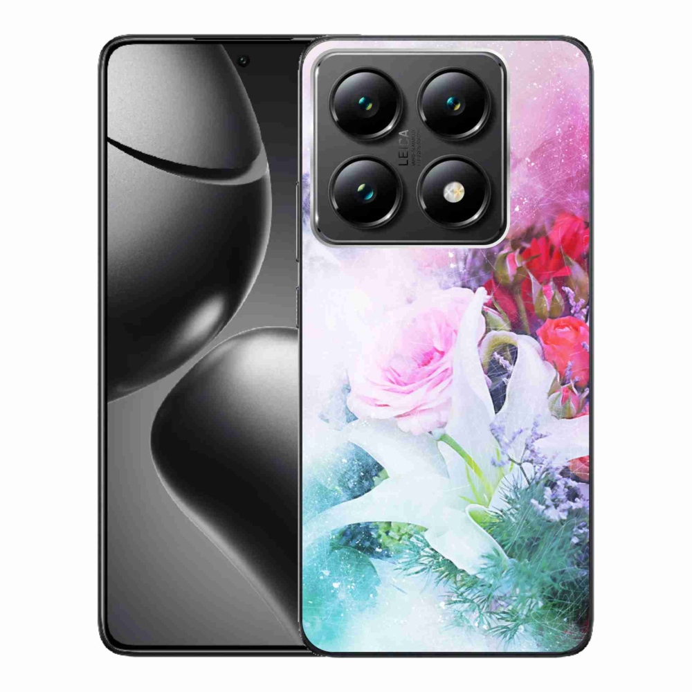 Gelový kryt mmCase na Xiaomi 14T Pro - květiny 4