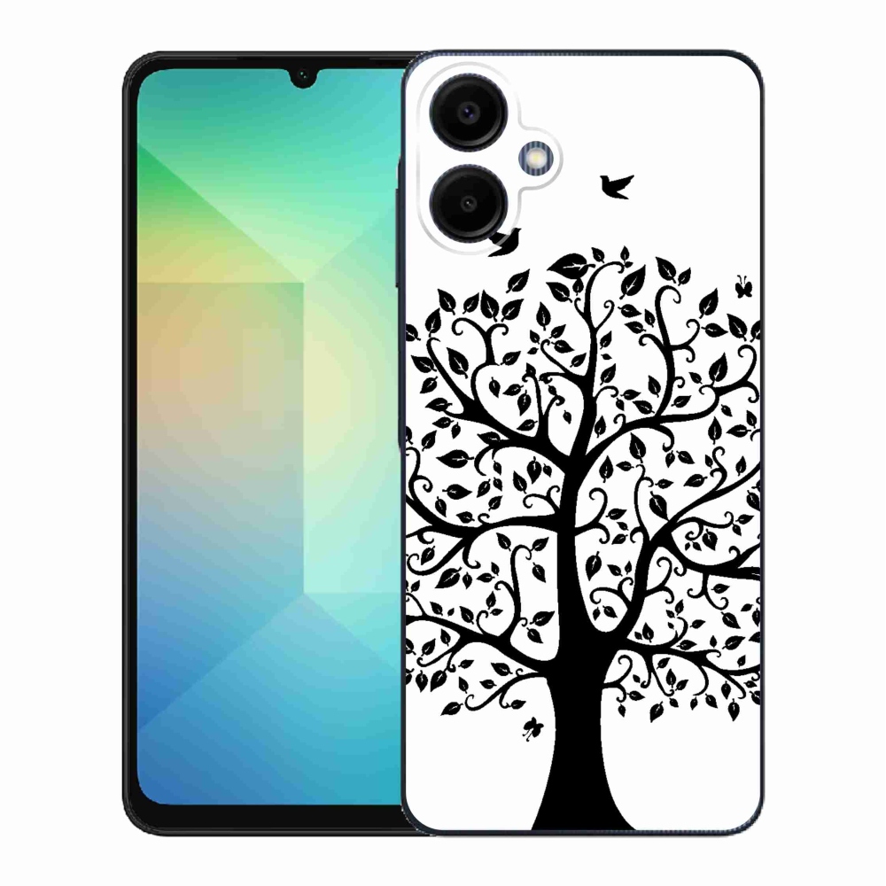 Gelový kryt mmCase na Samsung Galaxy A06 4G - černobílý strom
