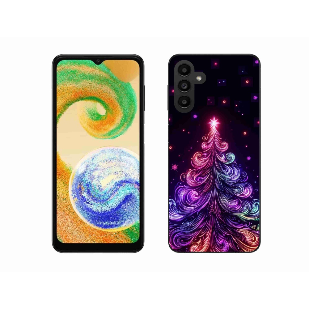 Gelový kryt mmCase na Samsung Galaxy A04s (164.7x76.7x9.1mm) - neonový vánoční stromek 1