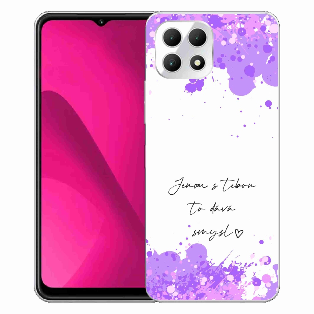 Gelový kryt mmCase na T-Mobile T Phone 2 - zamilovaný text bílé pozadí