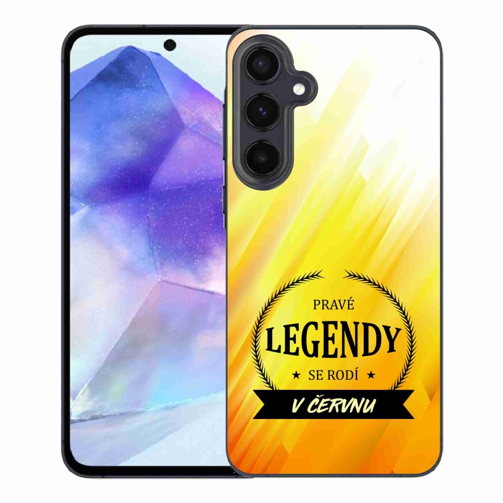 Gelový kryt mmCase na Samsung Galaxy A55 5G - legendy v červnu žluté pozadí