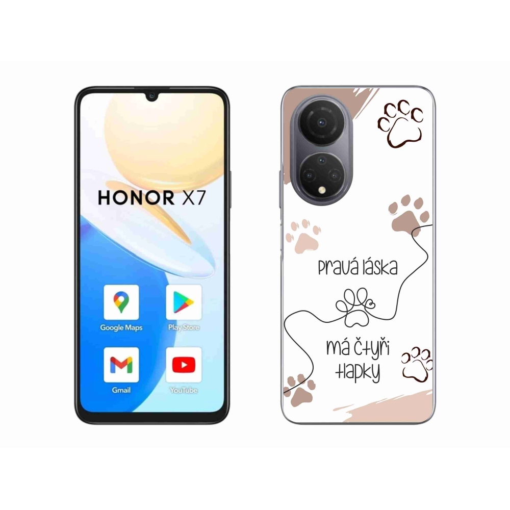 Gelový kryt mmCase na Honor X7 - psí motiv 1 bílé pozadí