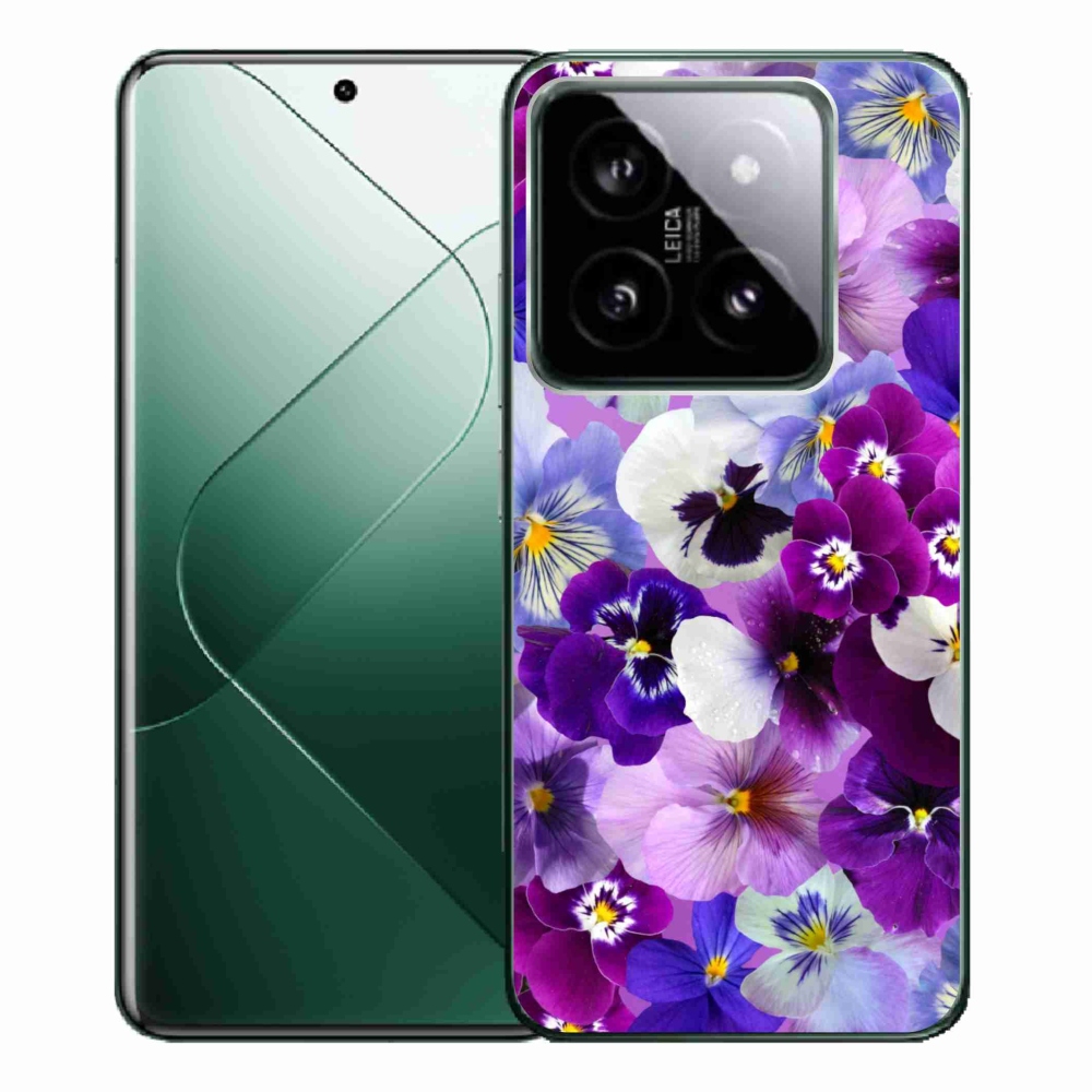 Gelový kryt mmCase na Xiaomi 14 Pro - květiny 9
