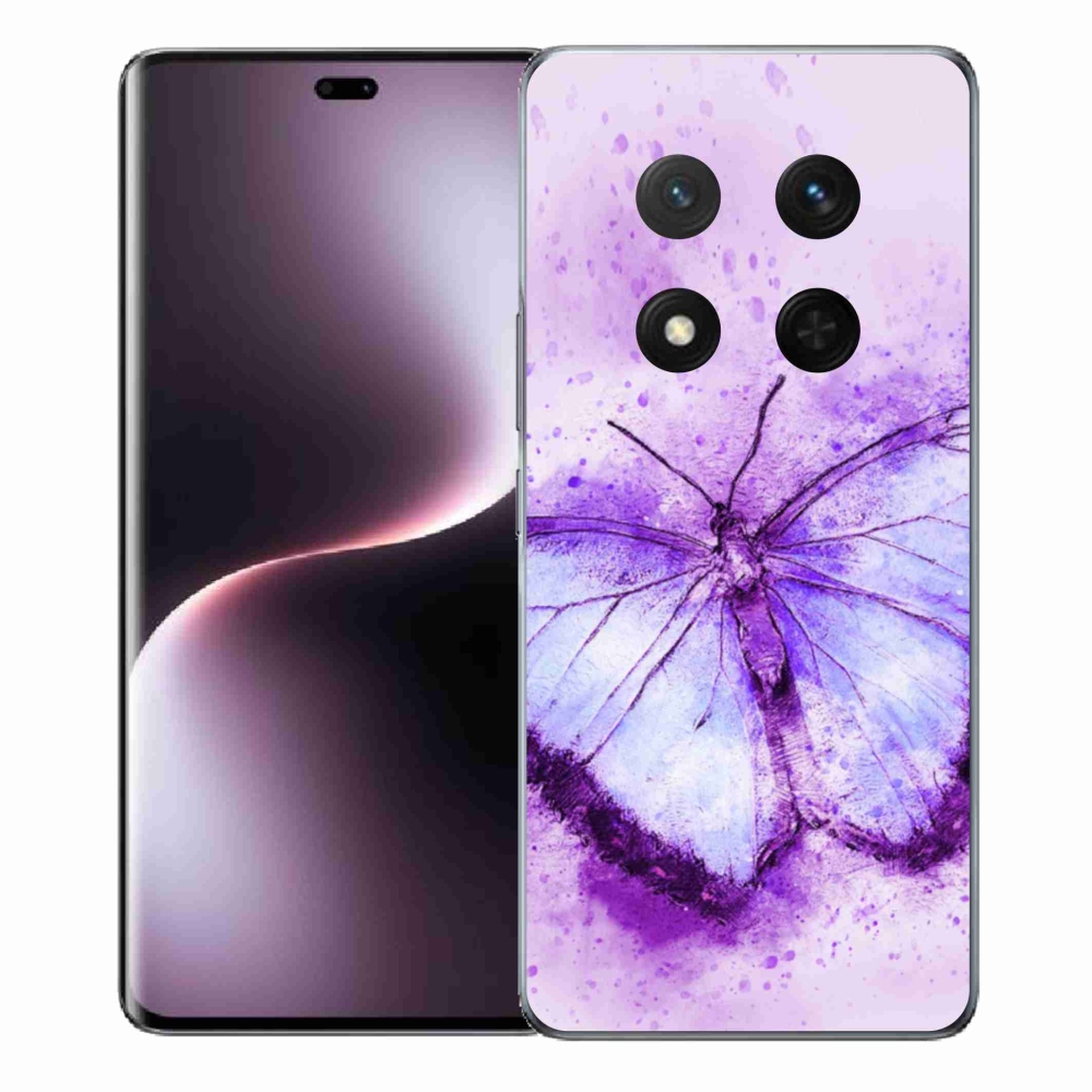 Gelový kryt mmCase na Honor Magic 7 Lite 5G - fialový motýl