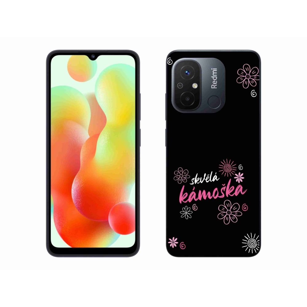 Gelový kryt mmCase na Xiaomi Redmi 12C - skvělá kámoška černé pozadí