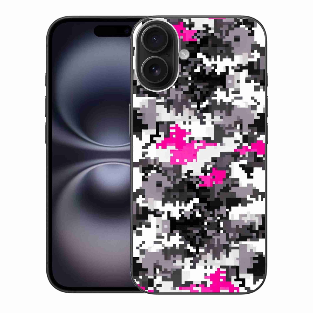 Gelový kryt mmCase na iPhone 16 Plus - maskáčový vzor 4