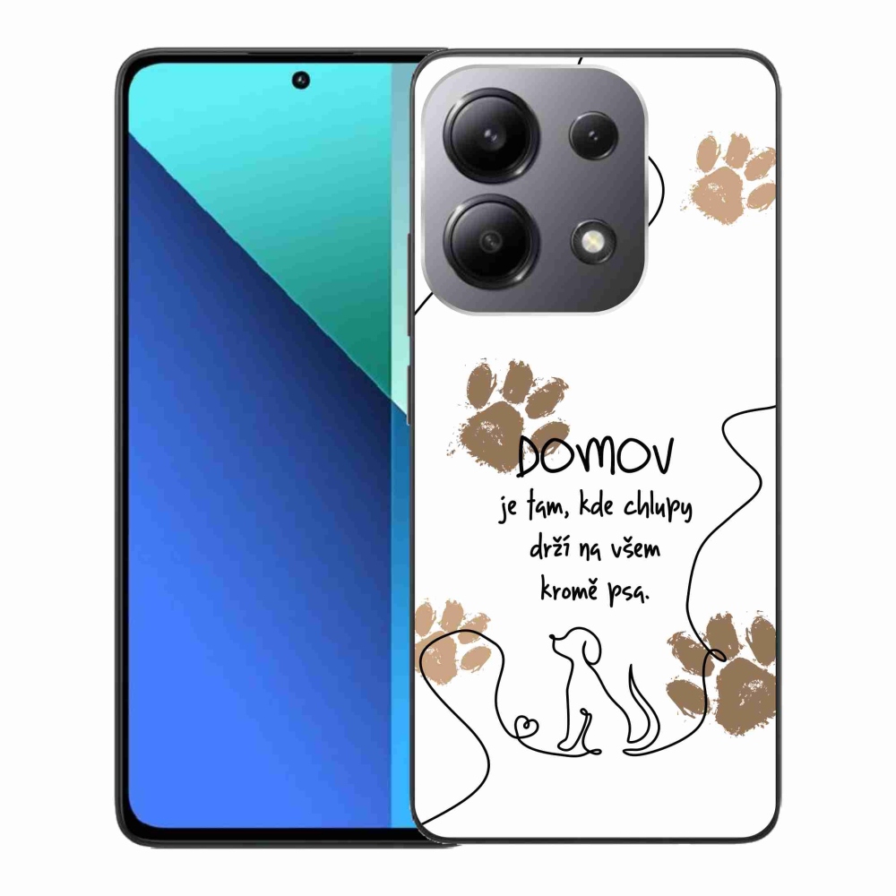 Gelový kryt mmCase na Xiaomi Redmi Note 13 - psí motiv bílé pozadí