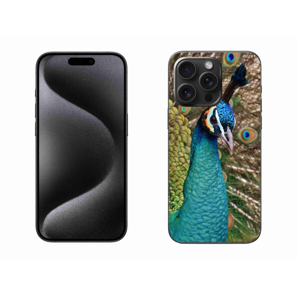 Gelový kryt mmCase na iPhone 15 Pro Max - páv