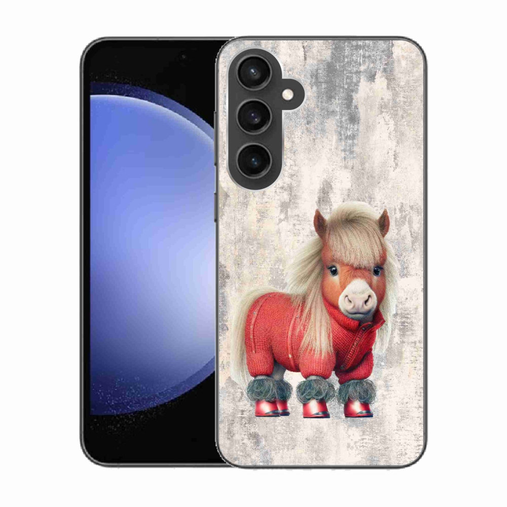 Gelový kryt mmCase na Samsung Galaxy S23 FE - poník ve svetru