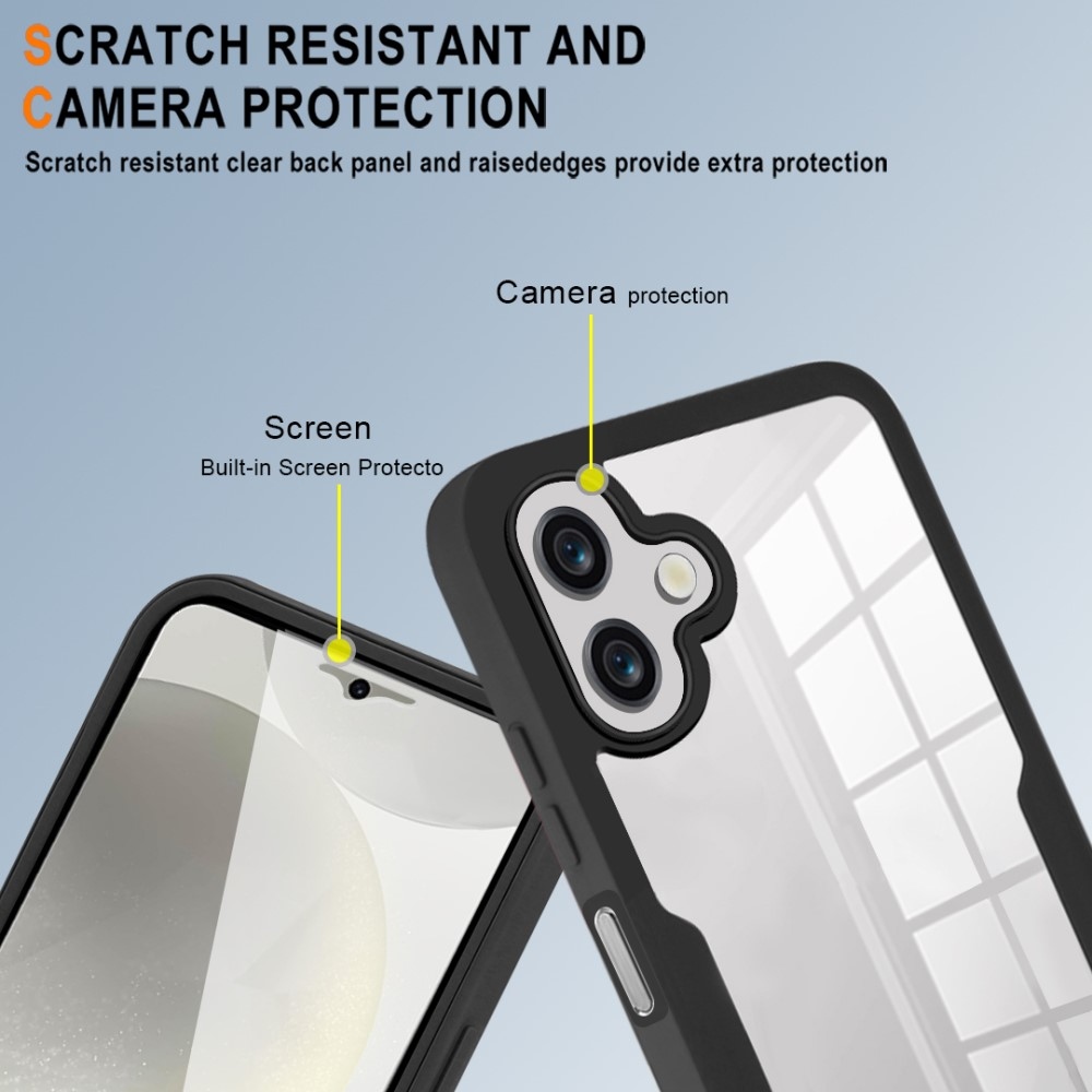 Acryl gelový obal s rámečkem pro ochranou displeje na Samsung Galaxy A06 4G - černý