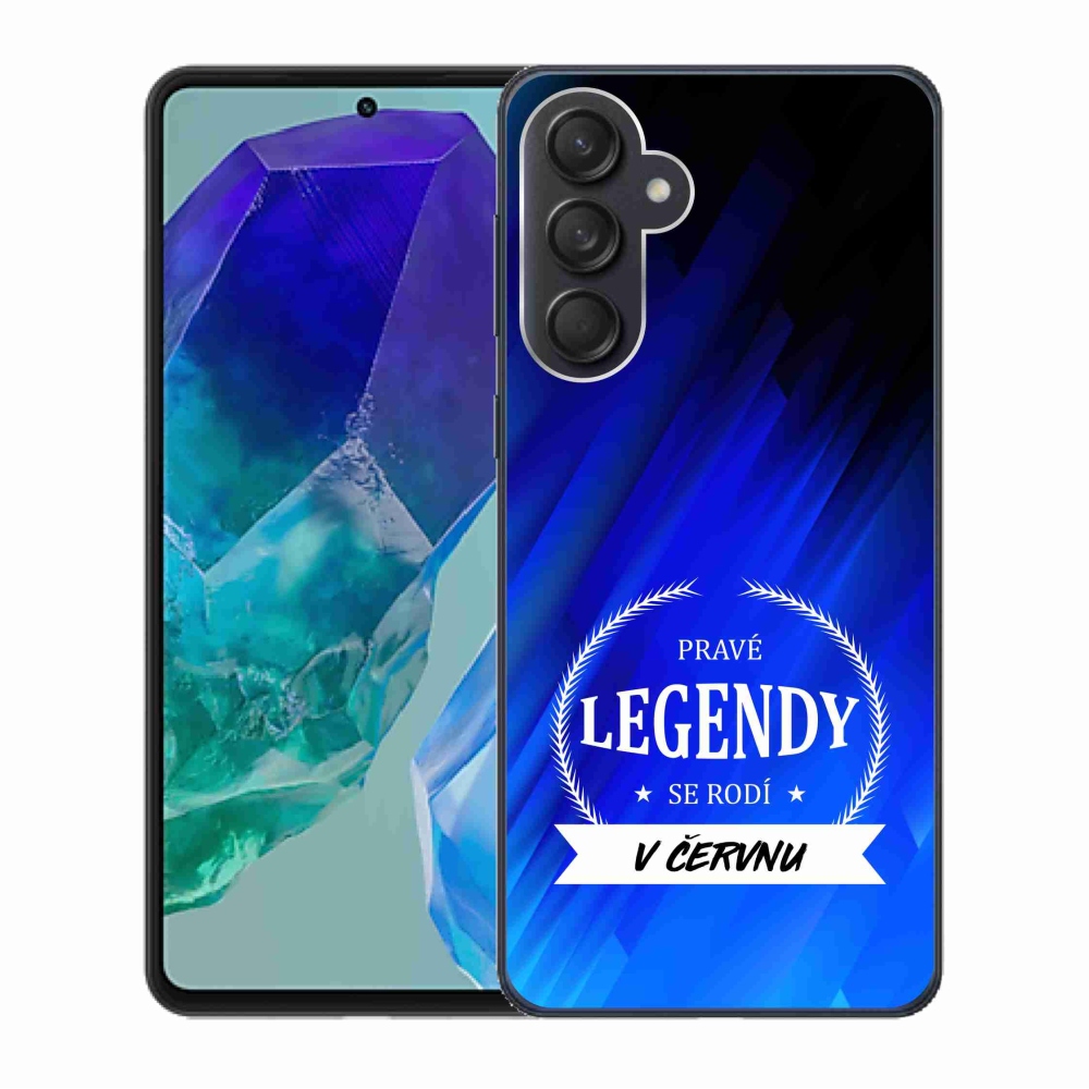Gelový kryt mmCase na Samsung Galaxy M55 5G - legendy v červnu modré pozadí