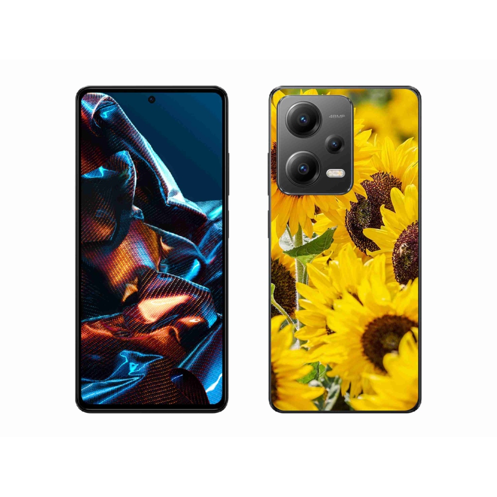 Gelový kryt mmCase na mobil Xiaomi Redmi Note 12 Pro 5G - slunečnice