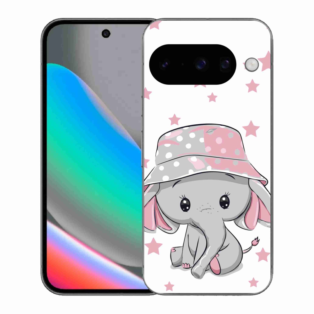 Gelový kryt mmCase na Google Pixel 10 - růžový slon