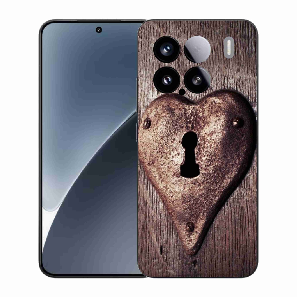 Gelový kryt mmCase na Xiaomi 15 - zámek ve tvaru srdce