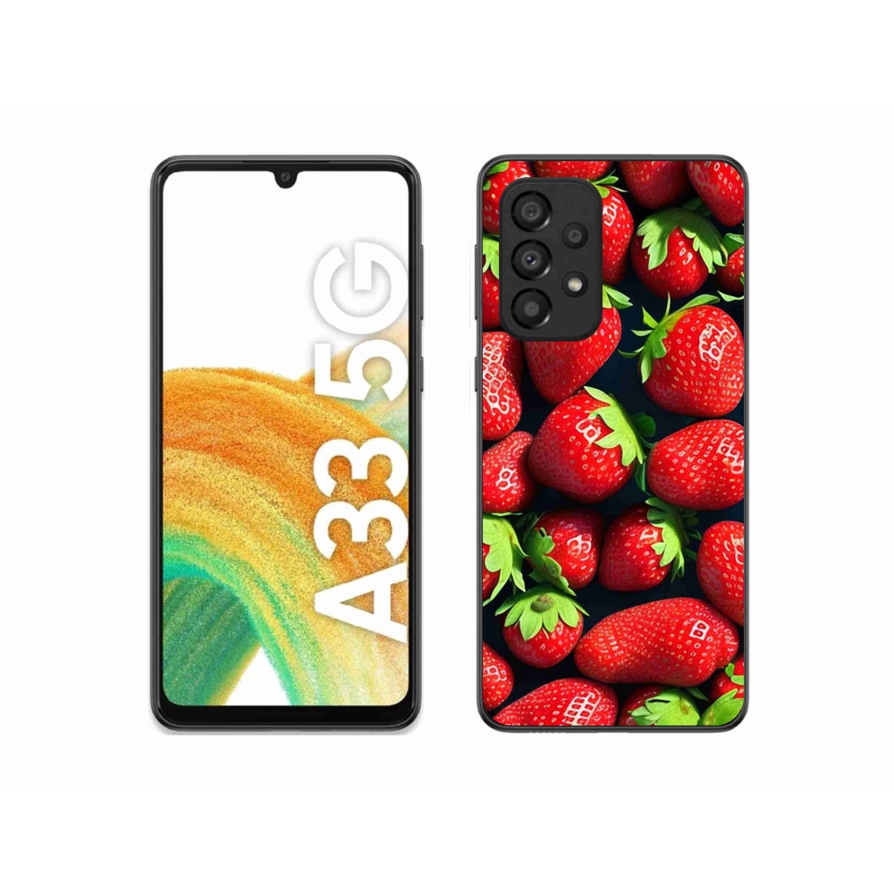 Gelový kryt mmCase na Samsung Galaxy A33 5G - jahody