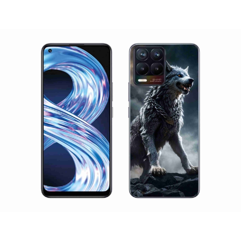 Gelový kryt mmCase na Realme 8 4G - vlk 1