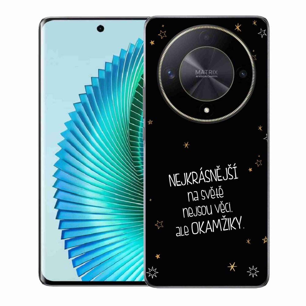 Gelový kryt mmCase na Honor Magic 6 Lite 5G - citát 4 černé pozadí