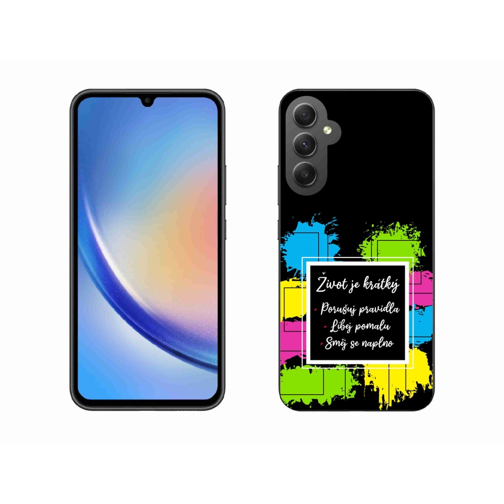 Gelový kryt mmCase na Samsung Galaxy A34 5G - citát 5 černé pozadí