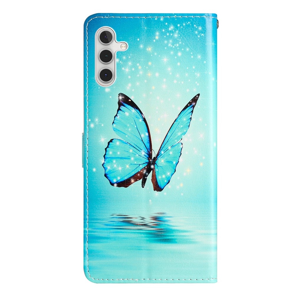 Unique knížkové pouzdro na Samsung Galaxy S25 FE - modrý motýl