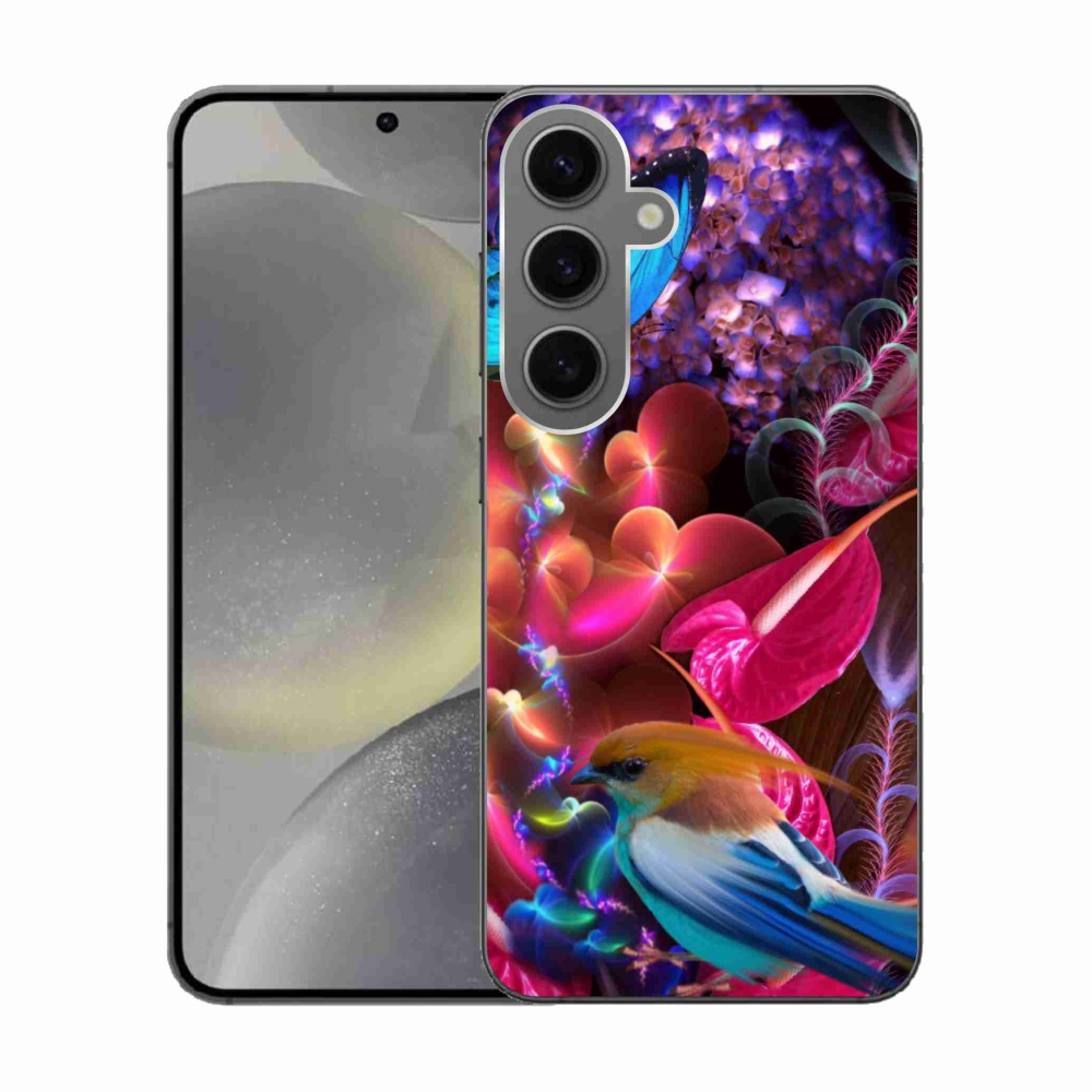 Gelový kryt mmCase na Samsung Galaxy S24 - barevné květiny