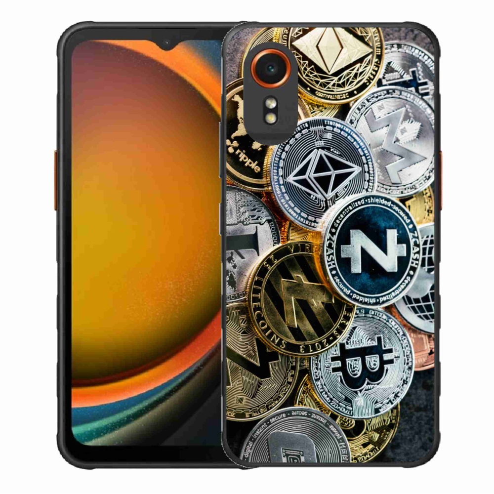 Gelový kryt mmCase na Samsung Galaxy Xcover 7 - kryptoměny