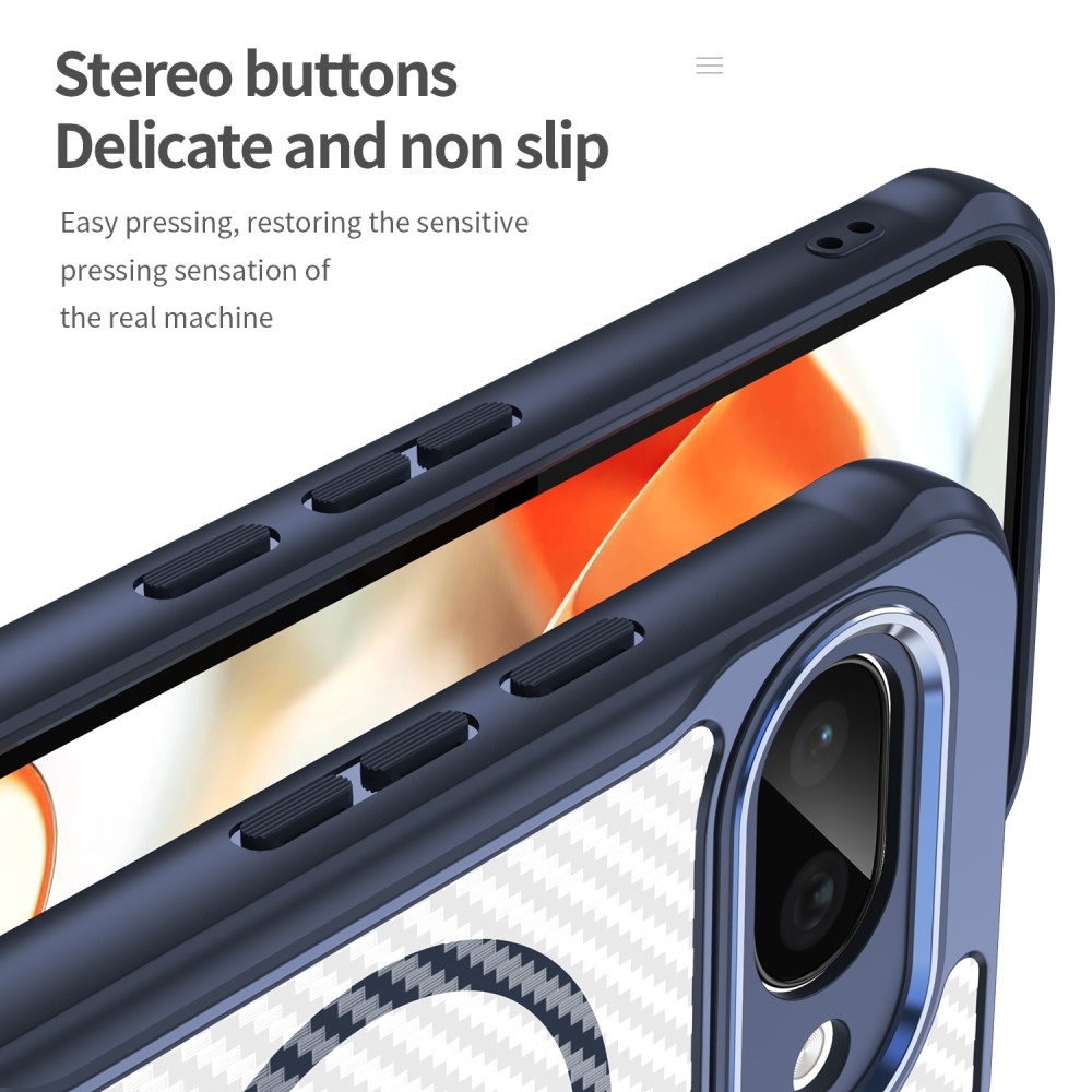 Texture odolný kryt s podporou MagSafe na Google Pixel 9a - modrý