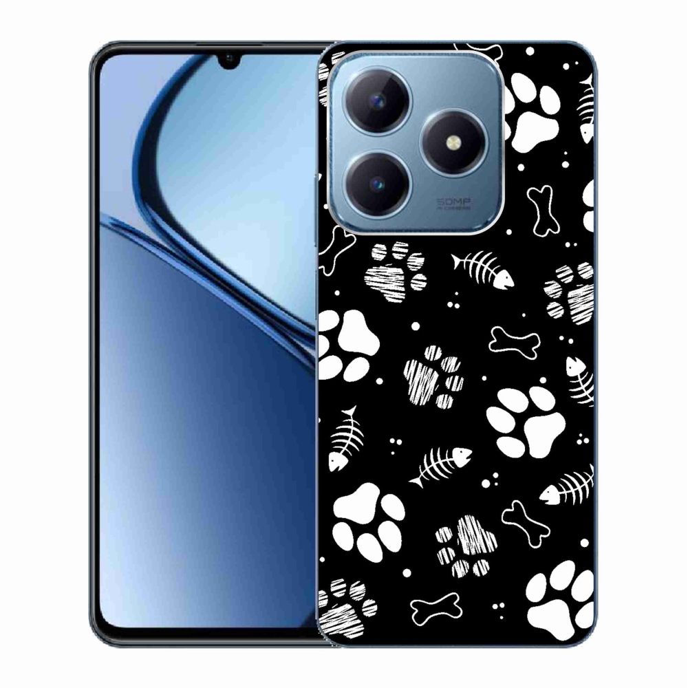 Gelový kryt mmCase na Realme C63 - psí tlapky