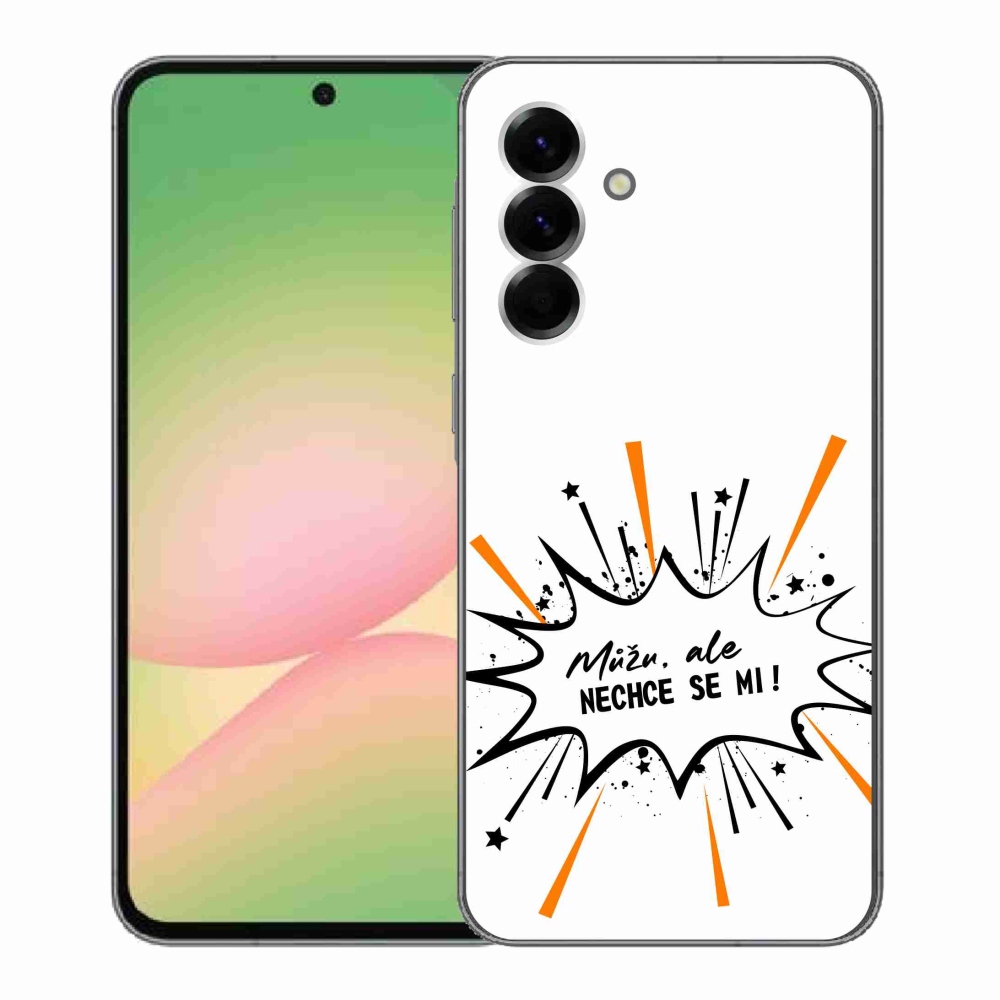 Gelový kryt mmCase na Samsung Galaxy A56 5G - vtipný text 11 bílé pozadí