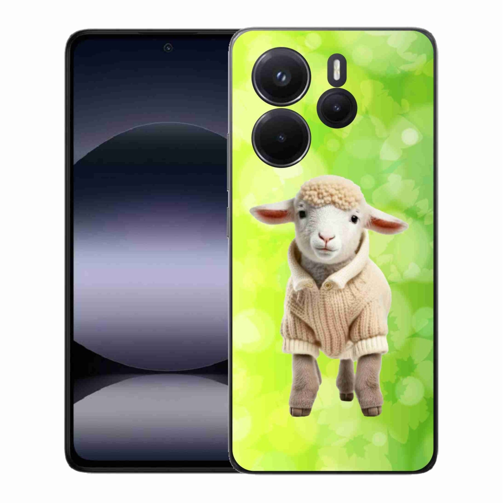 Gelový kryt mmCase na Xiaomi Redmi Note 14 - jehně ve svetru