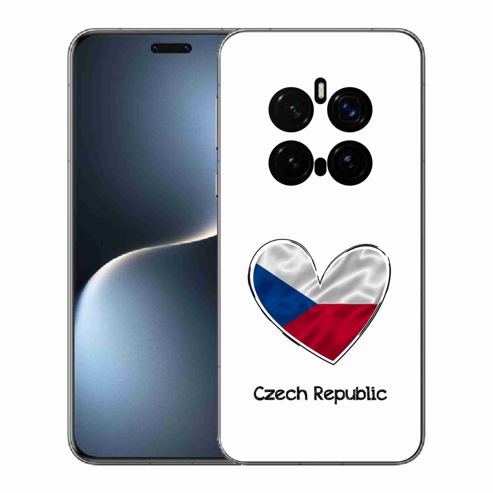 Gelový kryt mmCase na Honor Magic 7 Pro 5G - vlajka srdce bílé pozadí